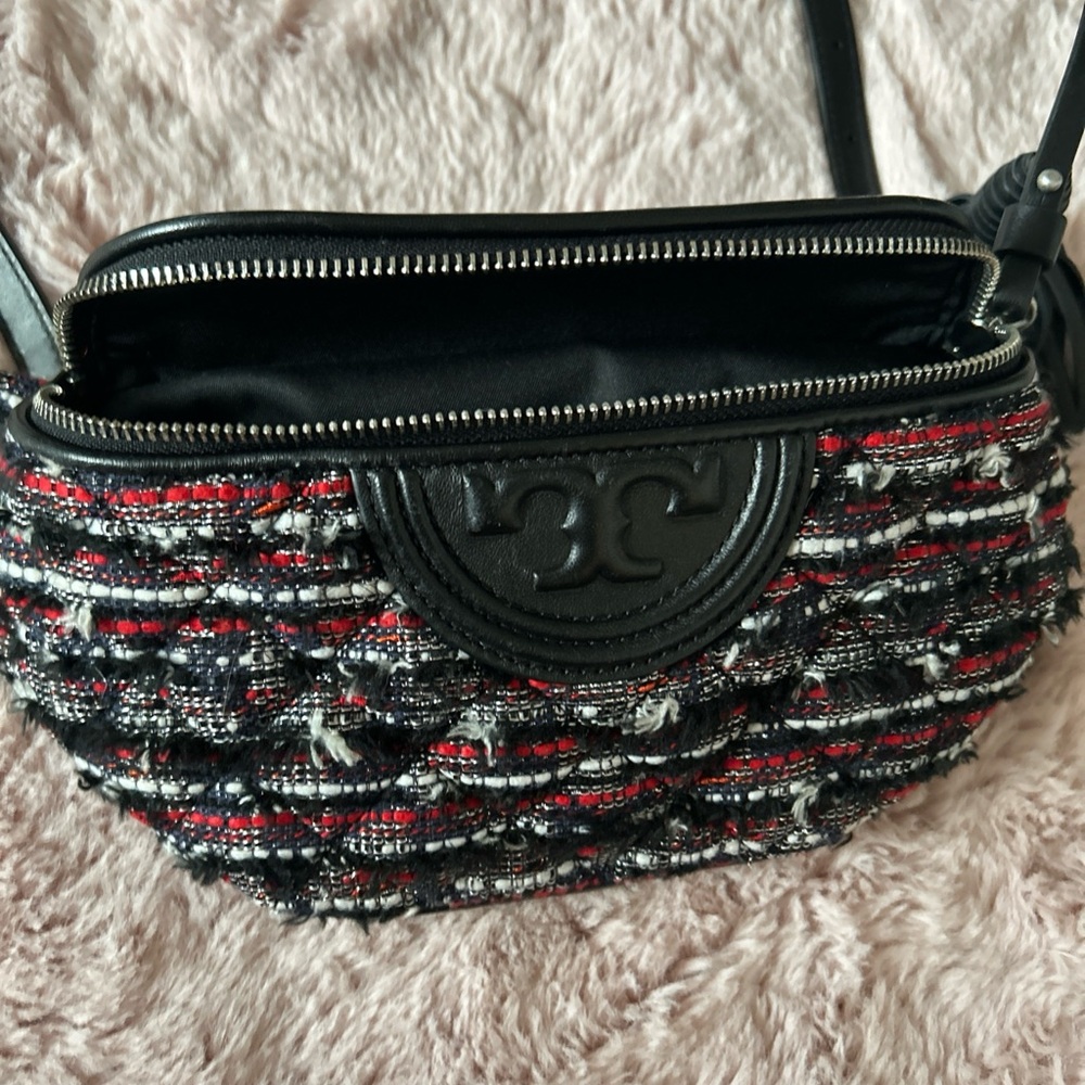 Tory Burch Black and Red Sequin Crossbody Bag